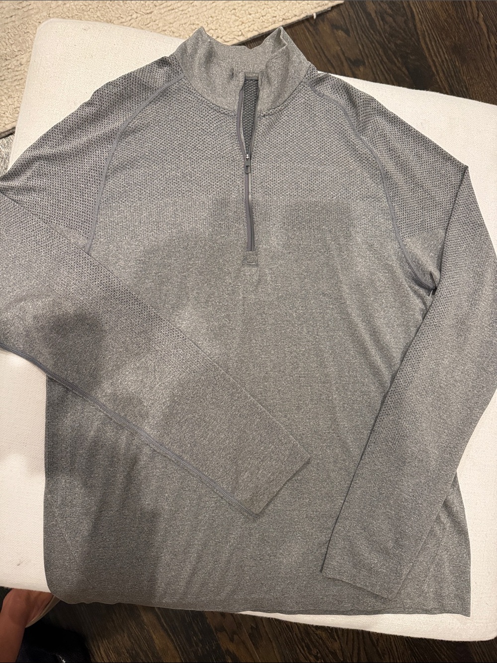 lululemon athletica Men's Gray Long-Sleeve Half-Zip Pullover